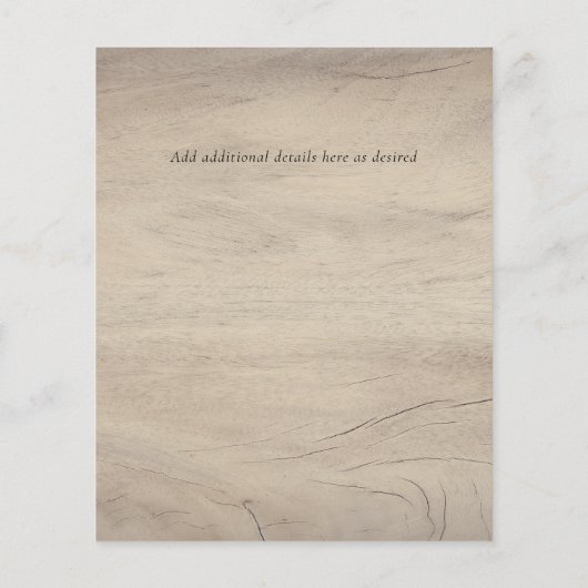 BUDGET kersenfoto RUSTICAL SAVE the DATE  (Achterkant)