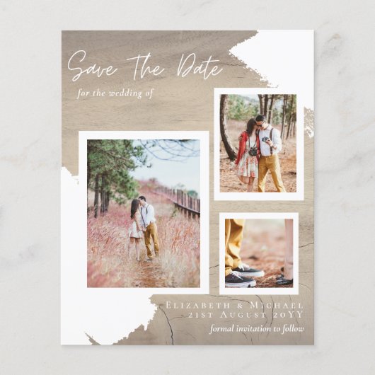 BUDGET kersenfoto RUSTICAL SAVE the DATE (Voorkant)