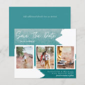 BUDGET kersenfoto TEAL Abstract DATUM OPNEMEN (Voorkant / Achterkant)