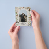 BUDGET Kerst 1 fotoboog waterverf botanisch Flyer (Hand)