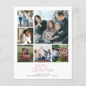 Budget Kerst 6 foto collage kerstkaart Flyer (Voorkant)