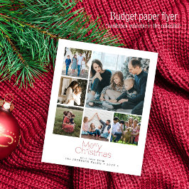 Budget Kerst 6 foto collage kerstkaart Flyer