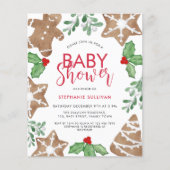 Budget Kerst Baby shower Uitnodiging (Voorkant)