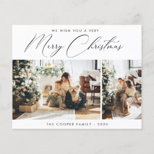 Budget Kerst Foto Kaart Modern Kerstmis