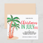 Budget Kerst in juli BBQ-feest uitnodiging (Voorkant / Achterkant)