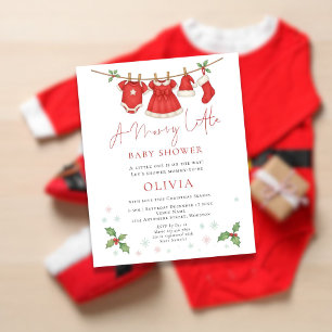 Budget Kerst Klerenlijn Baby Shower Uitnodiging