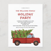 Budget Kerst Red Truck Invitation (Voorkant)