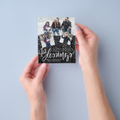 Budget Kerst robuuste hout foto winter vakantie Flyer (Hand)