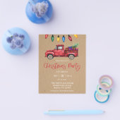 Budget Kerst Truck & Lichten Faux Kraft Feestje Flyer (Enkel)