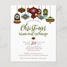 Budget Kerstbal Uitwisseling Feest Retro Kerstvers