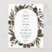 Budget Kerstbessen & Dennenboom Diner of Feestje (Voorkant)