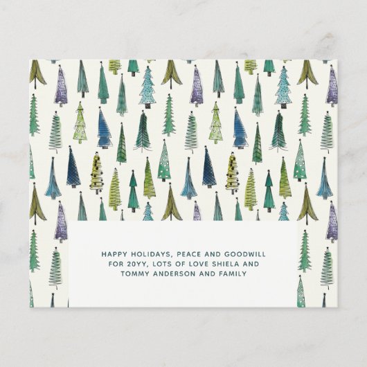 Budget Kerstbomen Watercolor Modern (Voorkant)