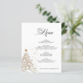 Budget Kerstboom Menukaart Papierblad (Staand voorkant)