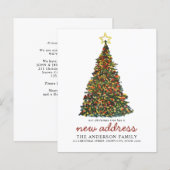 Budget kerstboom - Nieuwe adresfeestdag (Voorkant / Achterkant)
