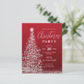 Budget kerstboom Silver Red Holiday nodigt u uit (Staand voorkant)