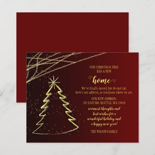 Budget kerstboom We hebben vakantievakantie-Kaart (Voorkant / Achterkant)