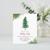 Budget kerstboomkoorts Green Holiday Party Flyer (Staand voorkant)