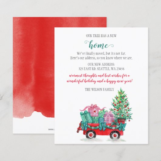 Budget kerstboomwagen We hebben vakantievakantie-K (Voorkant / Achterkant)