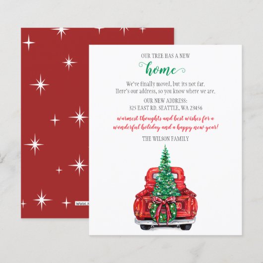 Budget kerstboomwagen We hebben vakantievakantie-K (Voorkant / Achterkant)