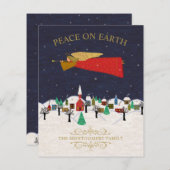 Budget kerstcadeaukaart voor de Town Folk Art Vaka (Voorkant / Achterkant)