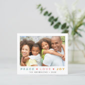 Budget kerstcadeautje Vredesliefde Joy Foto Holida (Staand voorkant)