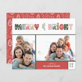 Budget kerstfamilie Foto Collage Holiday Kaart