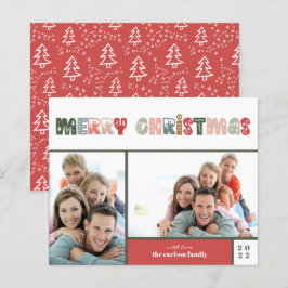 Budget kerstfamilie Foto Collage Holiday Kaart