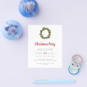 Budget Kerstfeest Feest Uitnodigingsfolder Flyer (Enkel)