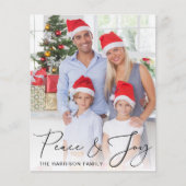 Budget kerstfeest Vrede 3-fotokaart (Voorkant)