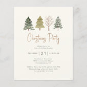 Budget Kerstfeest Waterverf dennenbomen (Voorkant)