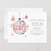 Budget kerstfeestdag Rode Groene Partij Uitnodigin (Voorkant / Achterkant)