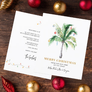 Budget kerstFeestdagen palm Tree Moving Card