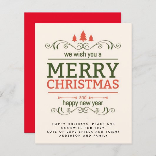 Budget  kerstfeestelijke  (Voorkant / Achterkant)