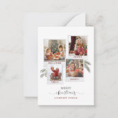 Budget kerstfoto-collage notitiekaartje (Voorkant)