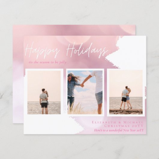 BUDGET KERSTFOTOKAARTEN - Foto Collage Stedelijk (Voorkant / Achterkant)