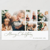 Budget kerstfoto's Collage Holiday Kaart (Voorkant)