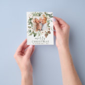 Budget Kerstgroen Foto Vakantie Flyer (Hand)