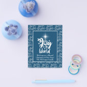 Budget kerstKaart Nativiteit Joy Blue Flyer (Enkel)