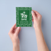 Budget kerstKaart Nativiteit Joy Green Flyer (Hand)