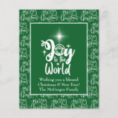 Budget kerstKaart Nativiteit Joy Green Flyer (Voorkant)