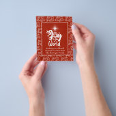 Budget kerstKaart Nativiteit Joy Red Flyer (Hand)