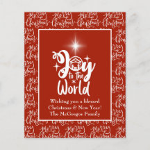 Budget kerstKaart Nativiteit Joy Red