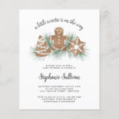 Budget Kerstkoekjes Baby shower Uitnodiging (Voorkant)