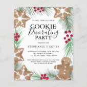 Budget Kerstkoekjes Decoratieve Partij Uitnodigen (Voorkant)