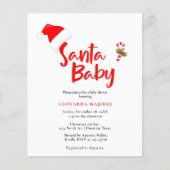 Budget Kerstman Baby Winter Baby Shower Uitnodigin (Voorkant)
