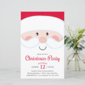 Budget Kerstman Kerstfeest Uitnodiging (Staand voorkant)