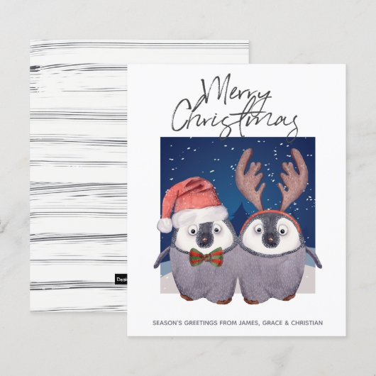 BUDGET Kerstman Rendier Kerst Pinguïn Koppel (Voorkant / Achterkant)