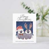 BUDGET Kerstman Rendier Kerst Pinguïn Koppel (Staand voorkant)
