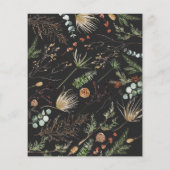 BUDGET Kerstmis 1 foto waterverf botanische Flyer (Achterkant)