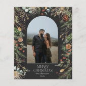 BUDGET Kerstmis 1 foto waterverf botanische Flyer (Voorkant)